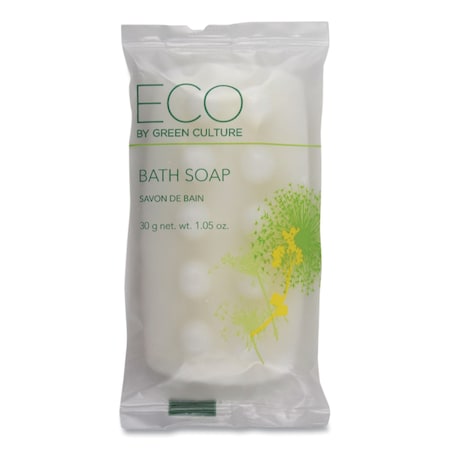 Eco By Green Culture Personal Soaps, Clean, White, 1.06 oz, Pack, 300 PK SP-EGC-BH